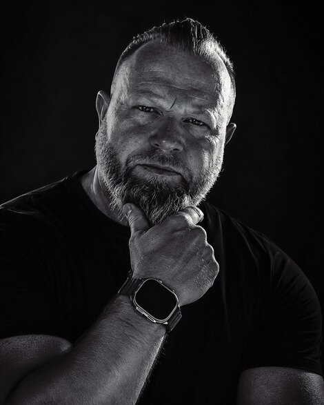 Gert Vanzeir, portret zwart-wit